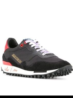 Golden Goose Black & Red Starland Sneakers
